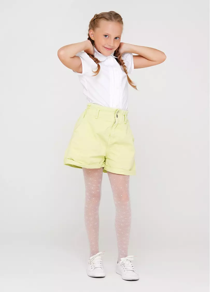 Капроновые колготки детские с рисунком ELIZA 20 (6) bianco (белый)