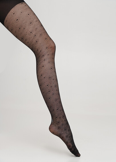 Капроновые колготки детские с рисунком ELIZA 20 (6) nero (черный)