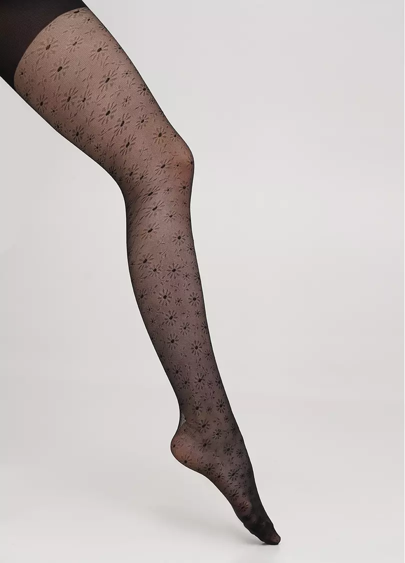 Капроновые колготки детские с рисунком ELIZA 20 (6) nero (черный)