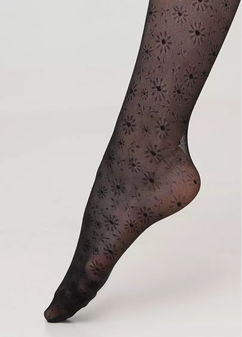 Капроновые колготки детские с рисунком ELIZA 20 (6) nero (черный)