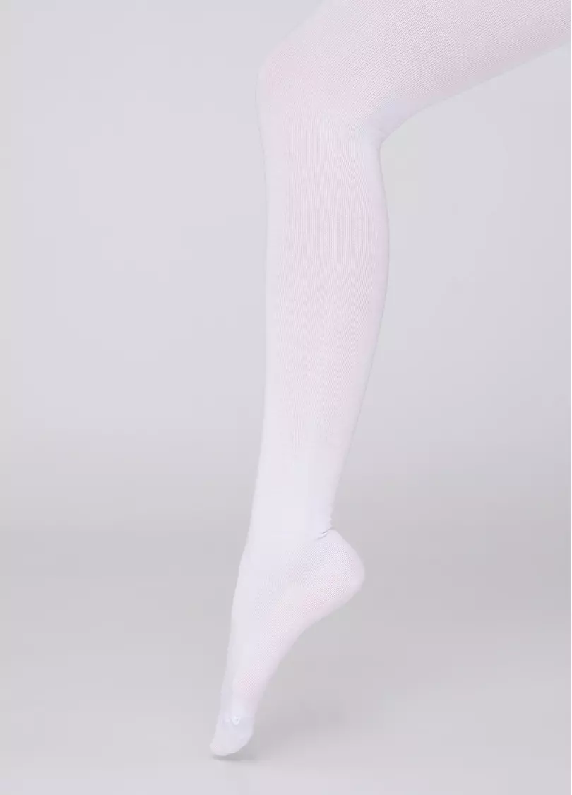Однотонные детские колготки из хлопка ENJOY COTTON bianco (белый)