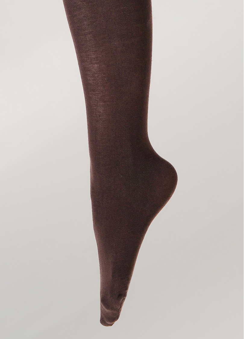 Однотонные детские колготки из хлопка ENJOY COTTON caffe (коричневый)