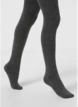 Однотонні дитячі колготки з бавовни ENJOY COTTON dark grey melange (сірий меланж)