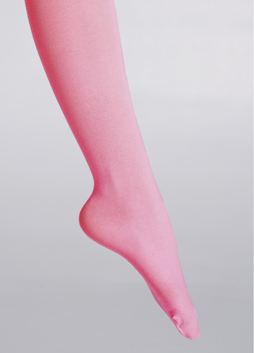 Однотонные детские колготки из хлопка ENJOY COTTON pearl (розовый)
