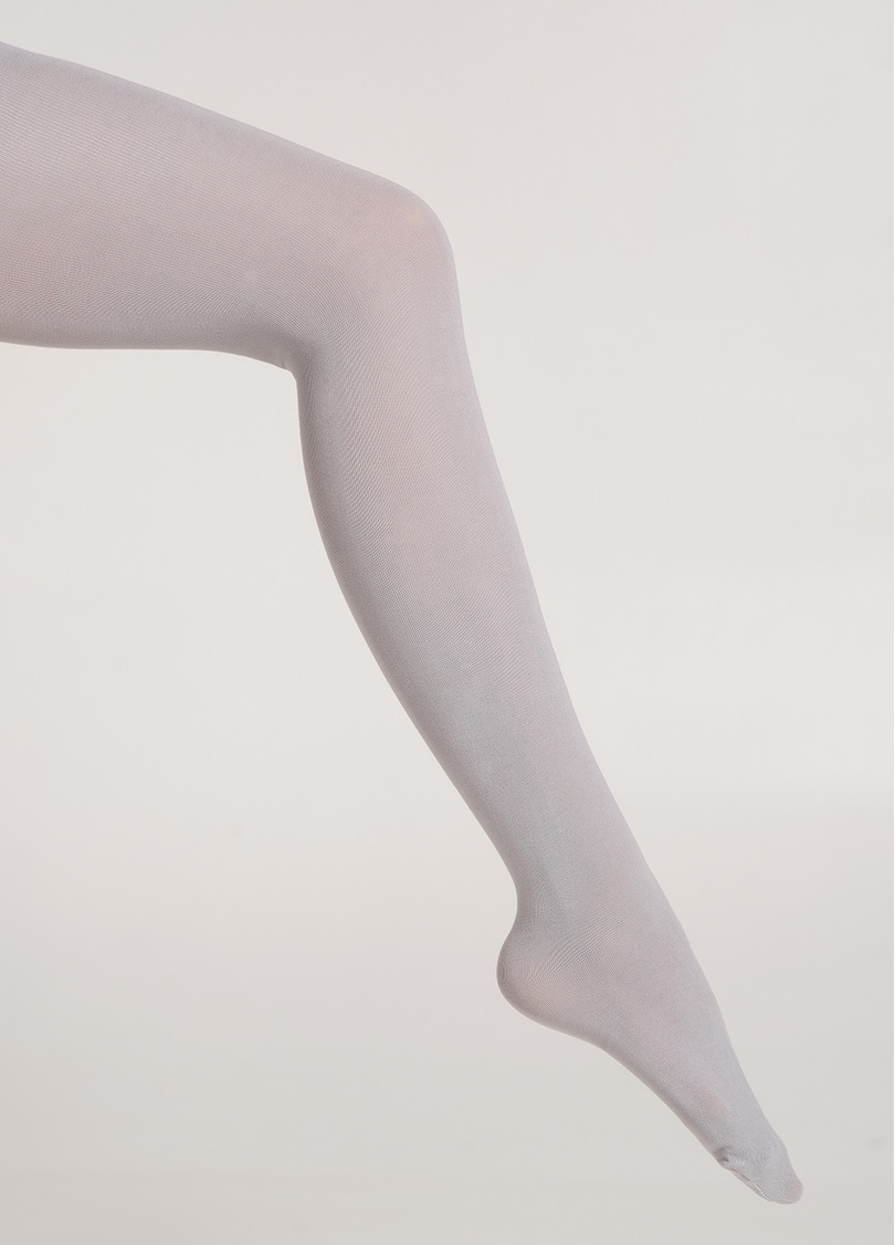 Однотонные детские колготки из хлопка ENJOY COTTON silver (серый)