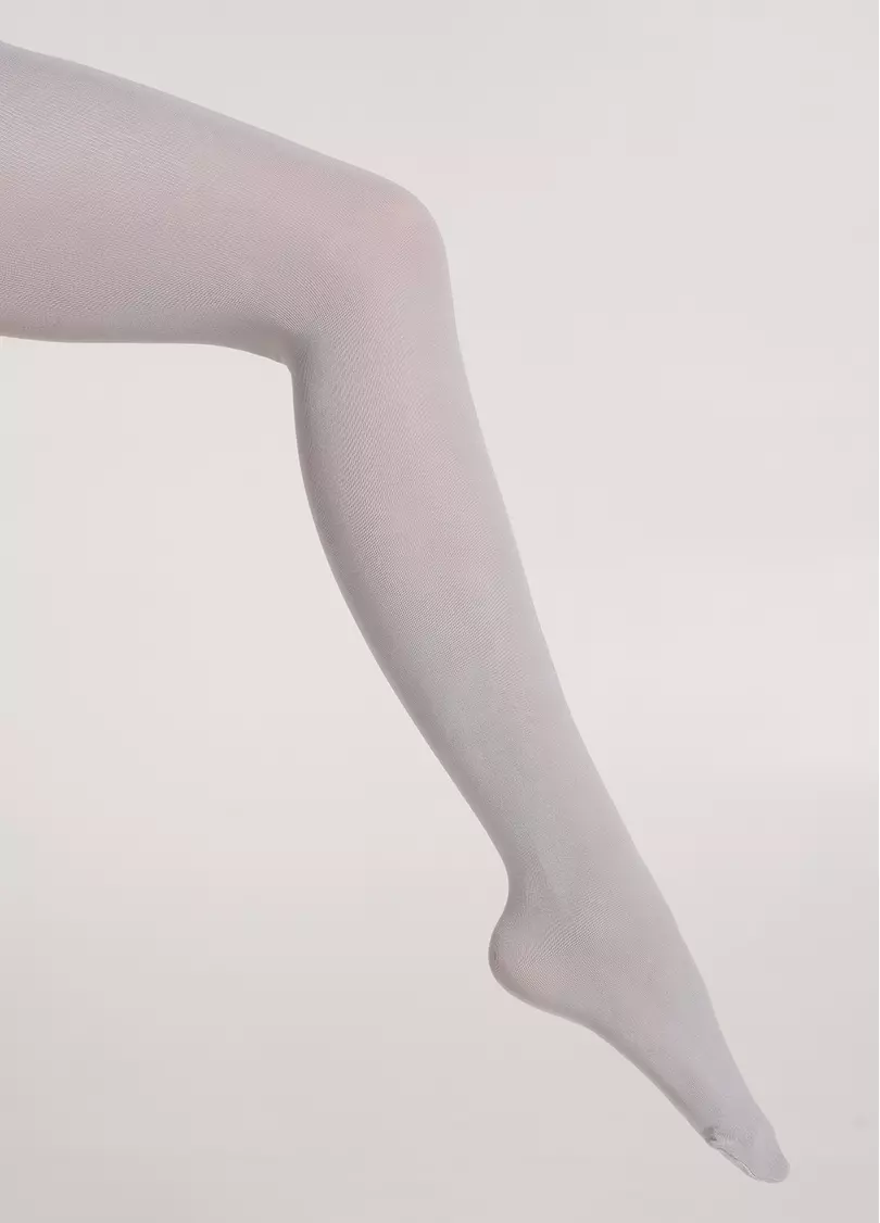 Однотонные детские колготки из хлопка ENJOY COTTON silver (серый)