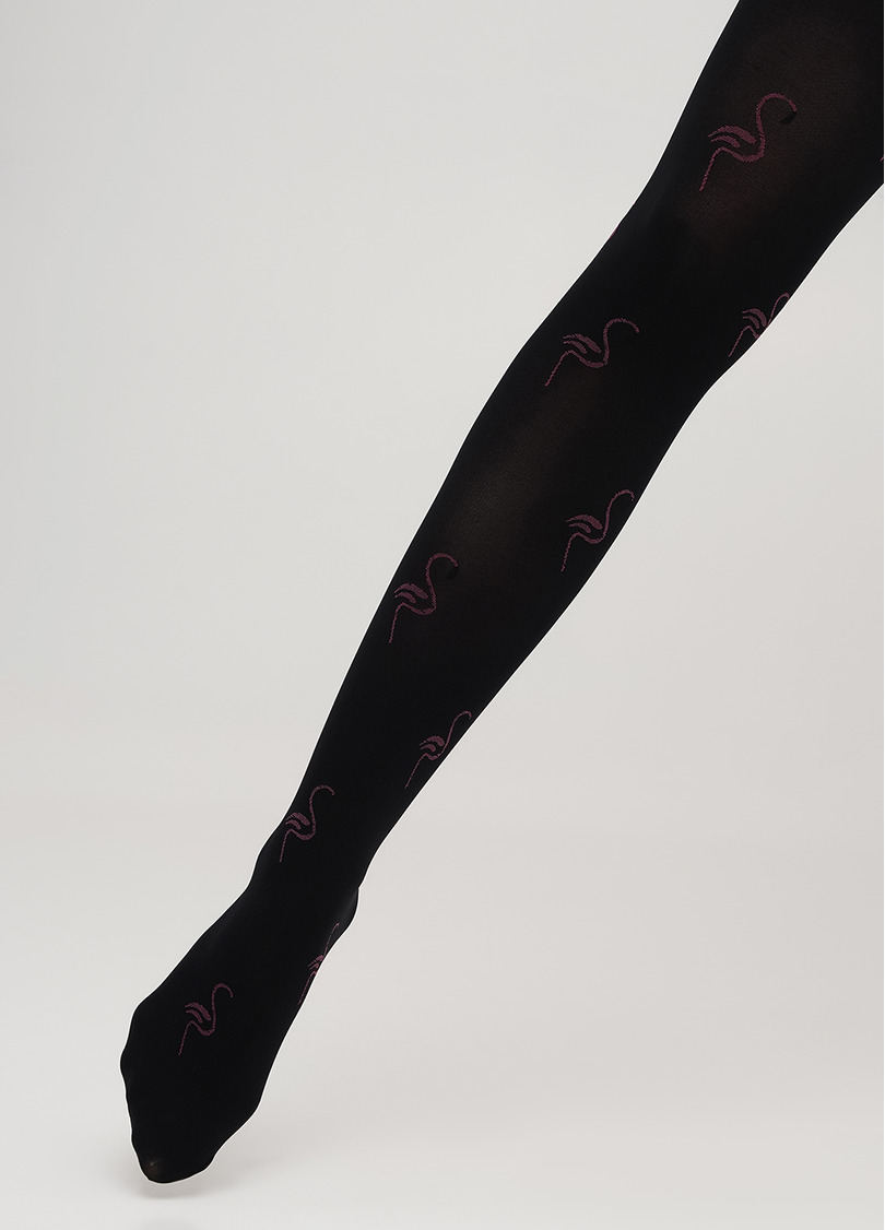 Колготки подростковые с рисунком FIONA 80 (1) nero (черный)