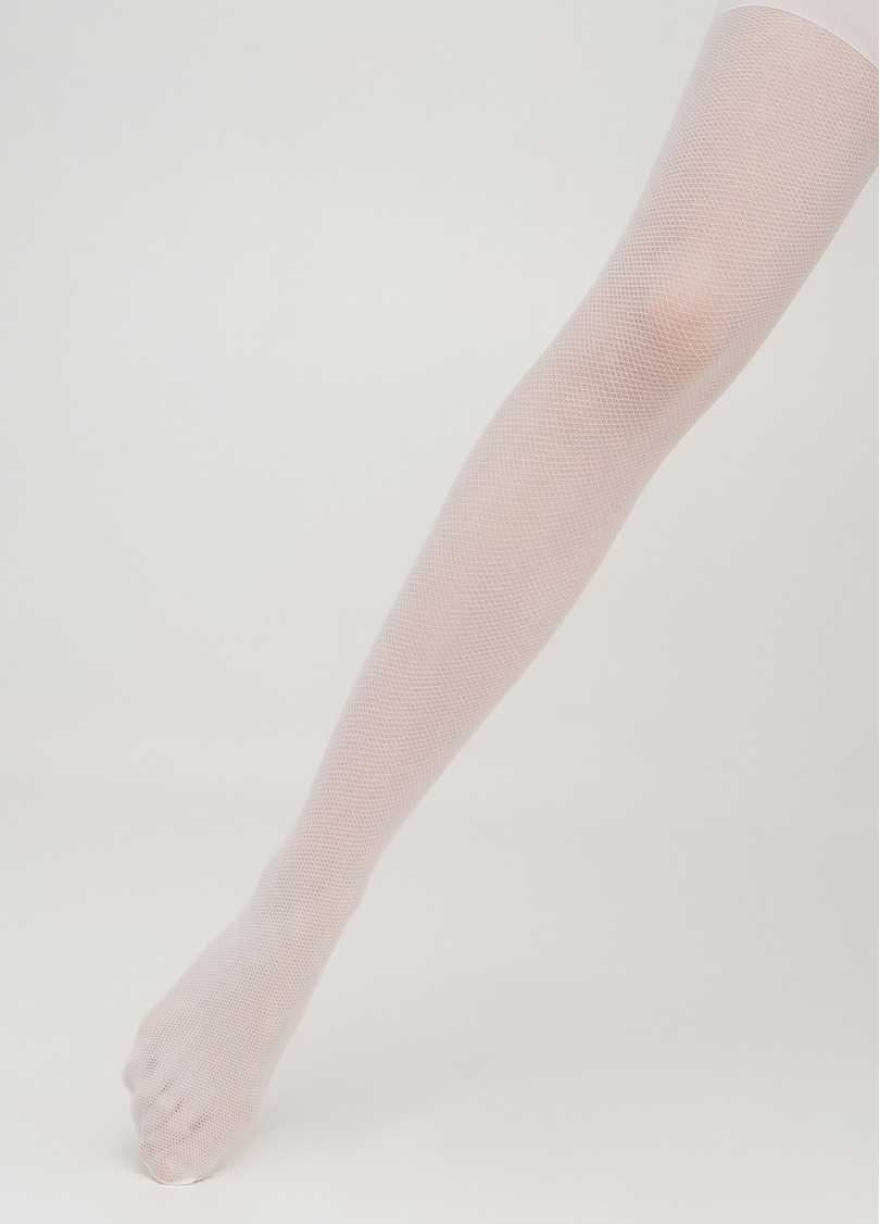 Детские колготки в сеточку HANNA 40 (1) bianco (белый)