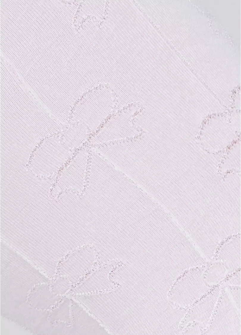 Детские колготки с узором "бантики" HOLLY SHINE 80 bianco (белый)