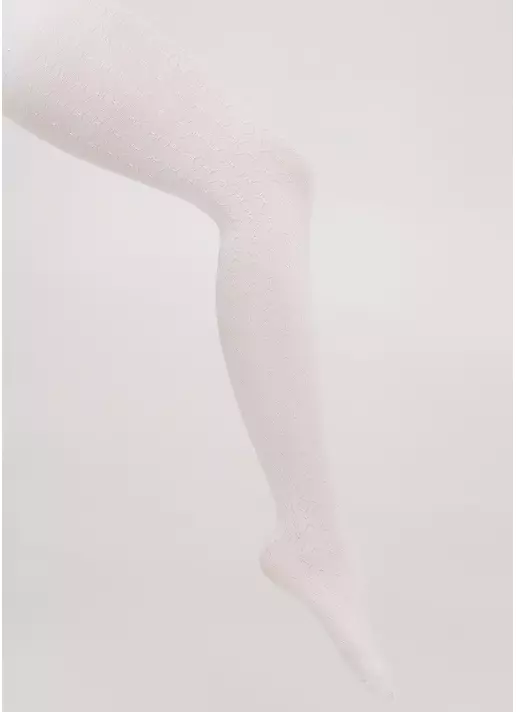 Дитячі колготки з об'ємним візерунком JILL 60 bianco (білий)