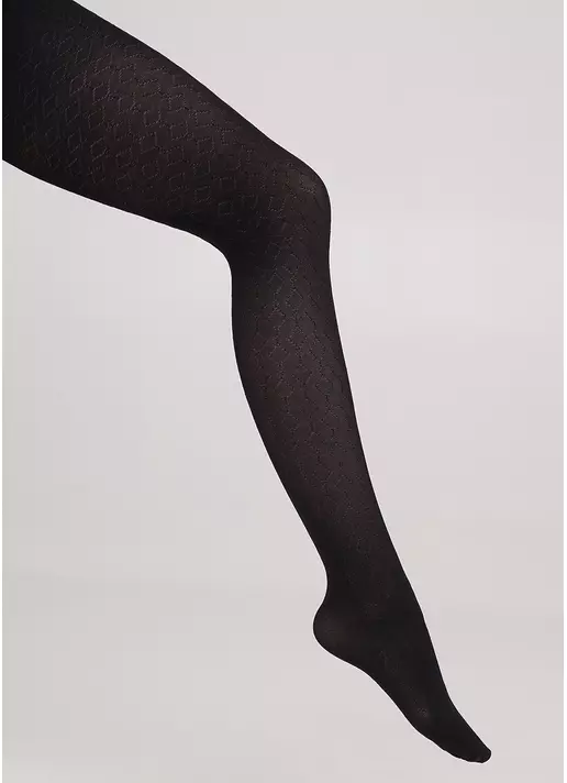 Дитячі колготки з об'ємним візерунком JILL 60 nero (чорний) Дитячі колготки з об'ємним візерунком JILL 60 nero (чорний)