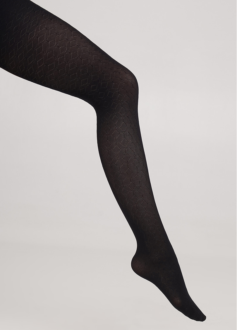 Дитячі колготки з об'ємним візерунком JILL 60 nero (чорний)