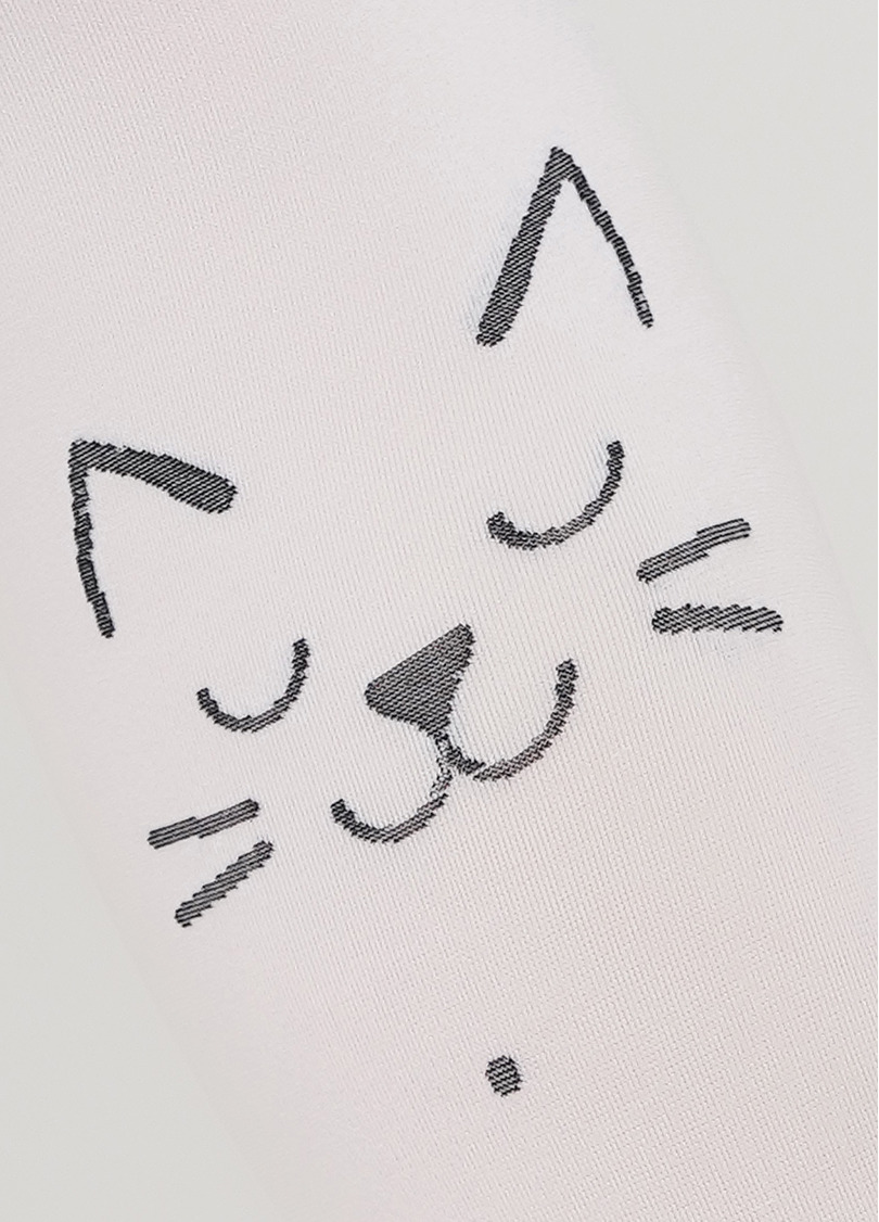 Дитячі колготки з кішками на колінах KATIE 80 (2) bianco (білий)