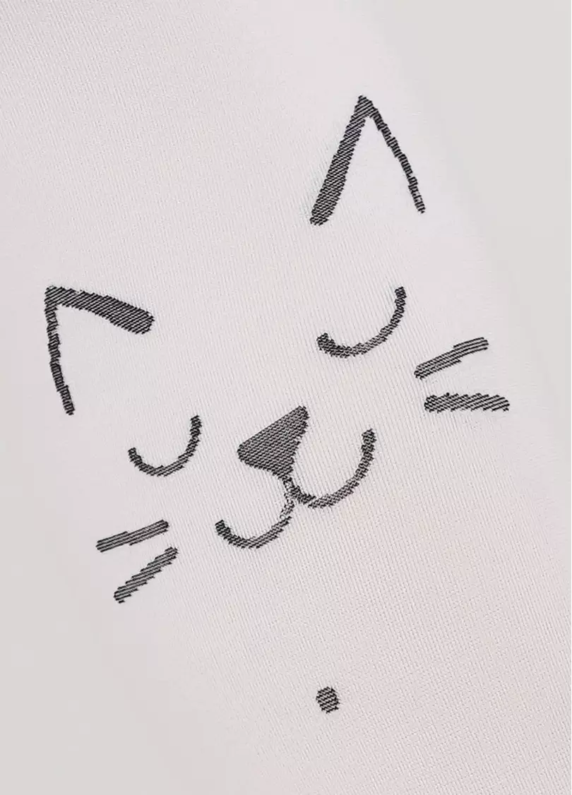 Детские колготки с кошками на коленях KATIE 80 (2) bianco (белый)