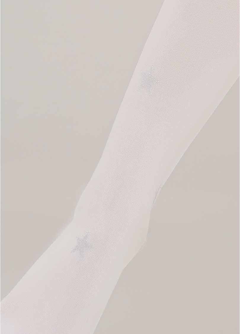 Дитячі колготки в зірки з люрексом KRISTAL 70 bianco (білий)