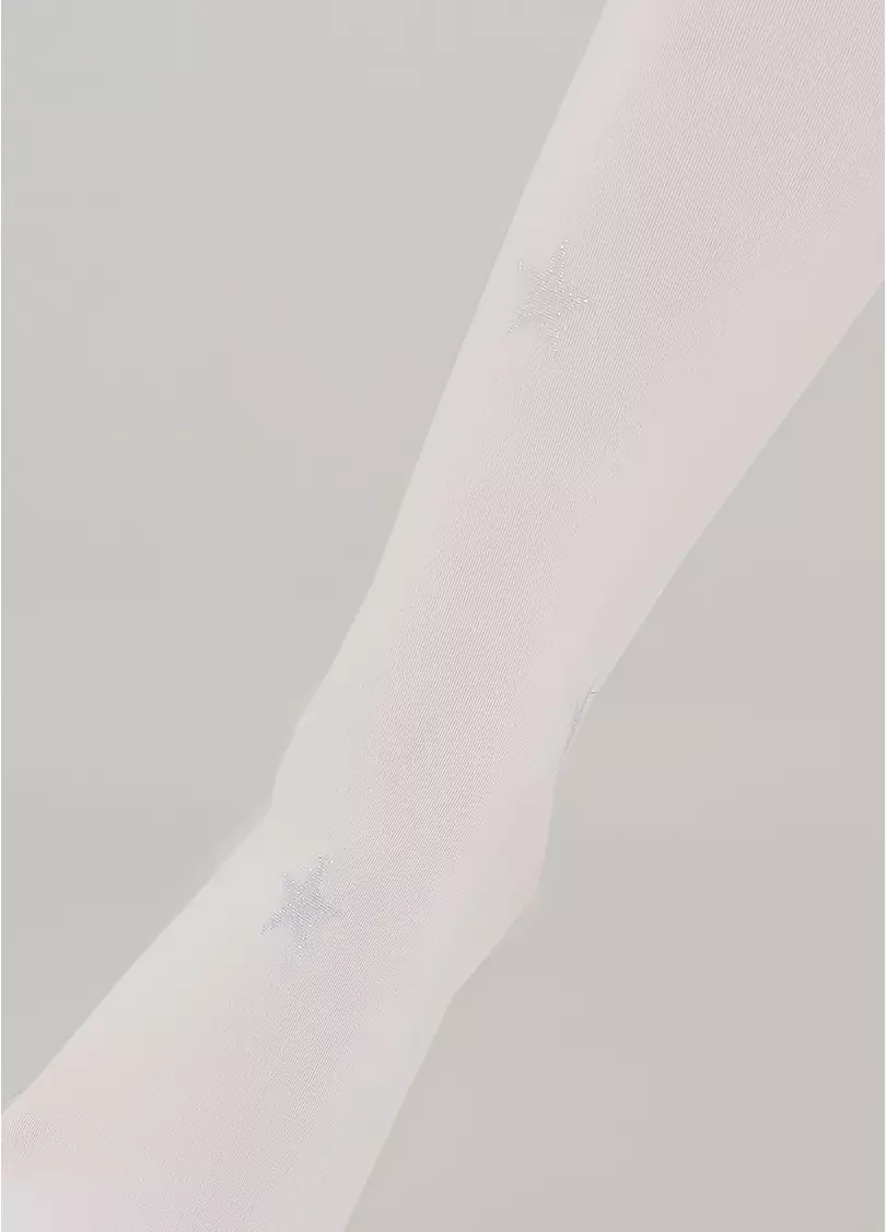 Дитячі колготки в зірки з люрексом KRISTAL 70 bianco (білий)