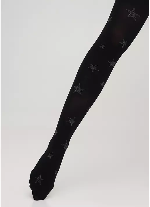 Дитячі колготки в зірки з люрексом KRISTAL 70 nero (чорний) Дитячі колготки в зірки з люрексом KRISTAL 70 nero (чорний)