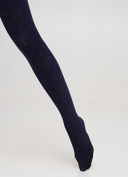 Детские колготки в горох KRISTAL 70 (2) deep navy (синий)