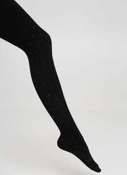 Детские колготки в горох KRISTAL 70 nero (черный)