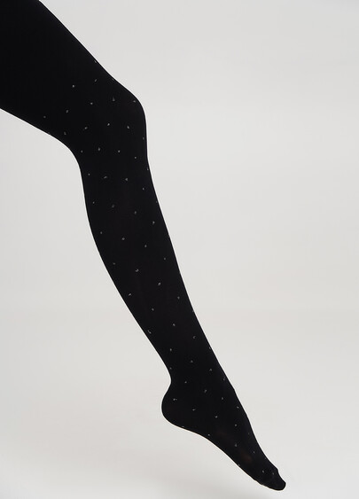 Детские колготки в горох KRISTAL 70 nero (черный)