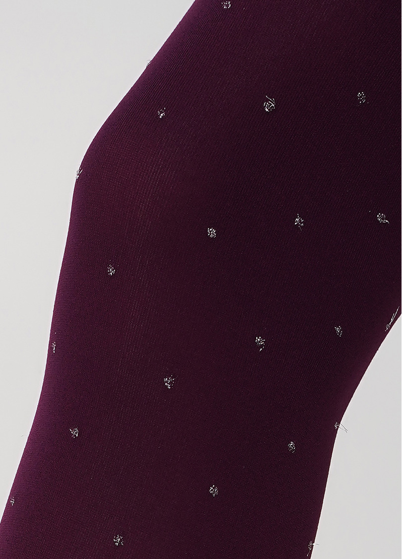 Детские колготки в горох KRISTAL 70 port wine (фиолетовый)