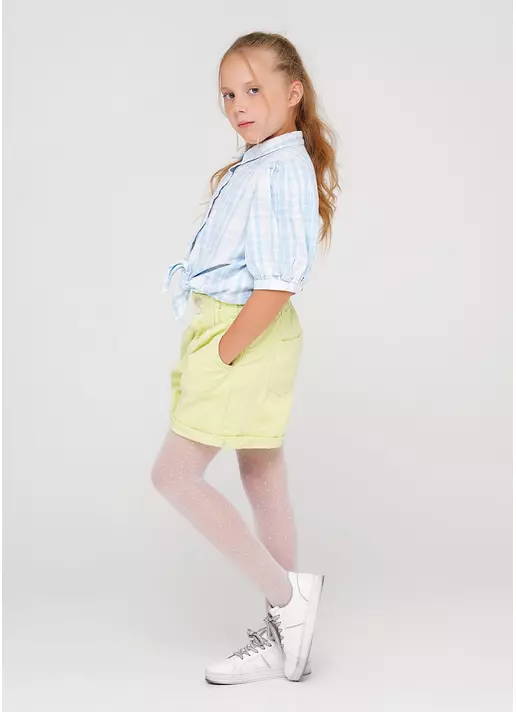 Дитячі колготки в дрібний горошок LINA 20 (5) bianco (білий)