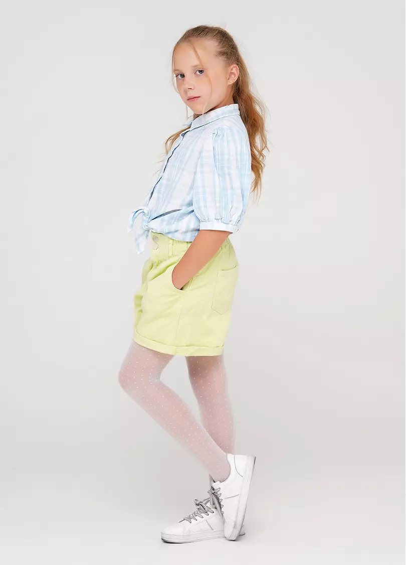 Дитячі колготки в дрібний горошок LINA 20 (5) bianco (білий)
