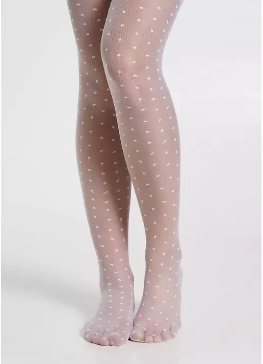 Дитячі колготки в горох LOLA 20 (3) bianco (білий) Дитячі колготки в горох LOLA 20 (3) bianco (білий)