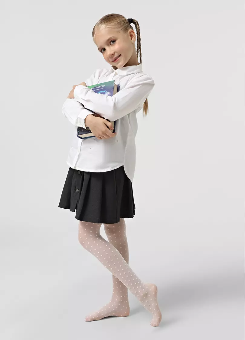 Дитячі колготки в горох LOLA 20 (3) bianco (білий)