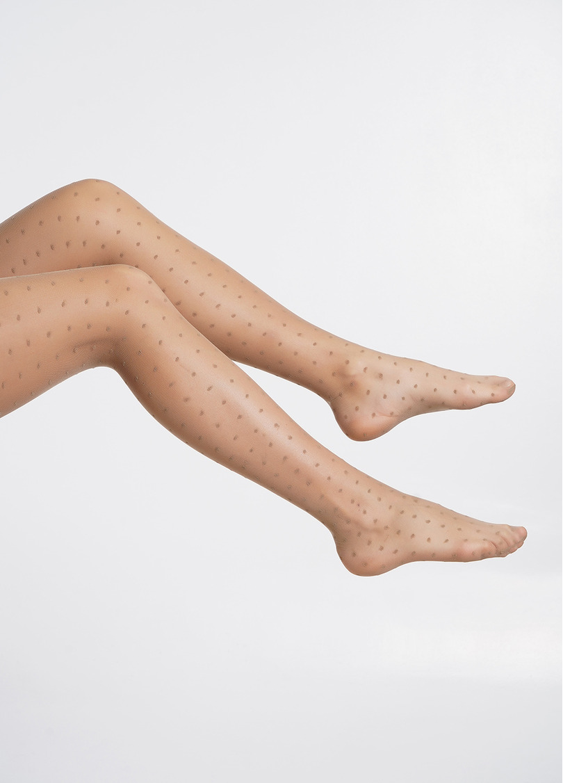 Детские колготки в горох LOLA 20 (3) glace (бежевый)