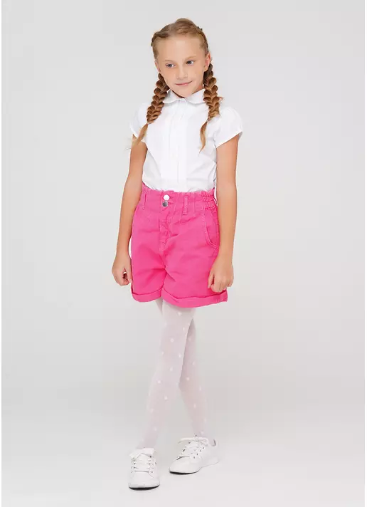 Детские капроновые колготки в горох MILANA 40 (6) bianco (белый)