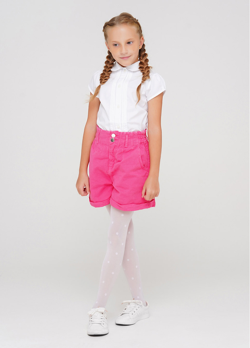 Детские капроновые колготки в горох MILANA 40 (6) bianco (белый)