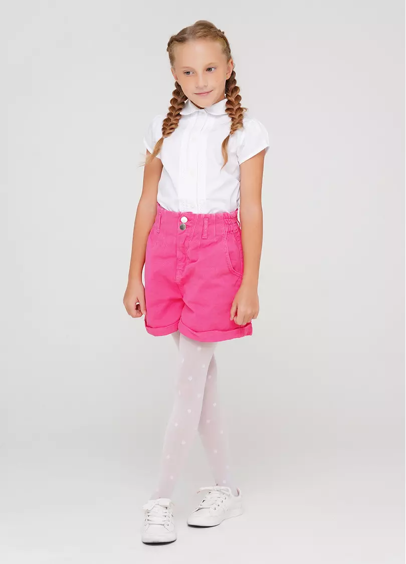 Детские капроновые колготки в горох MILANA 40 (6) bianco (белый)