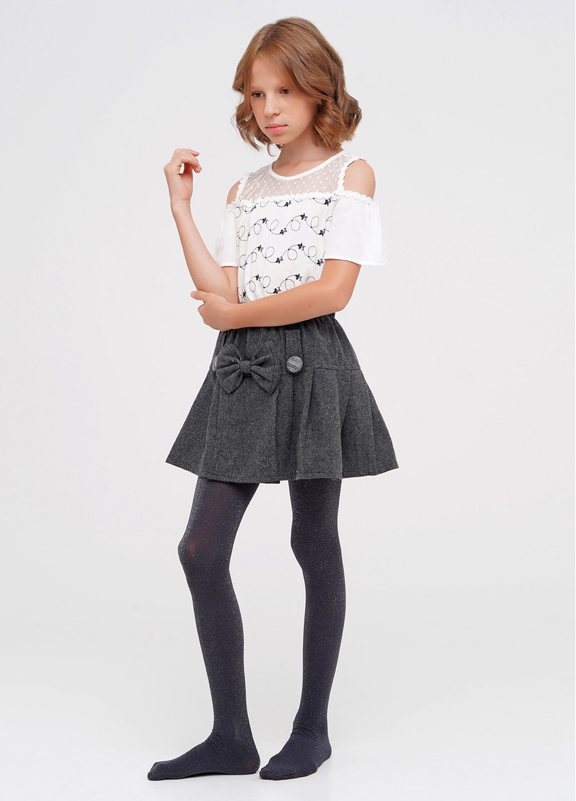 Детские колготки с люрексом SILVIA 60 bianco (белый)