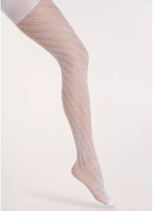 Ажурные колготки детские TRAISY KIDS 80 (1) bianco (белый)