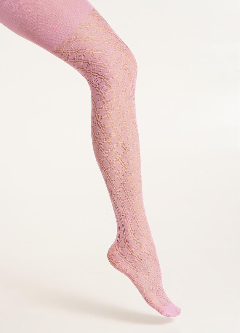 Ажурні колготки дитячі TRAISY KIDS 80 (1) sweet lilac (рожевий)