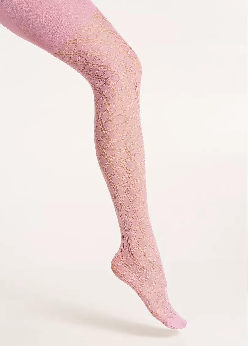 Ажурные колготки детские TRAISY KIDS 80 (1) sweet lilac (розовый)