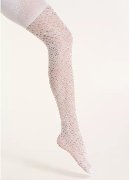 Ажурные колготки детские для девочек TRAISY KIDS 80 (2) bianco (белый)