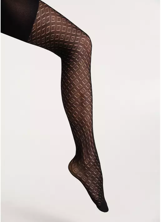 Ажурные колготки детские для девочек TRAISY KIDS 80 nero (черный)