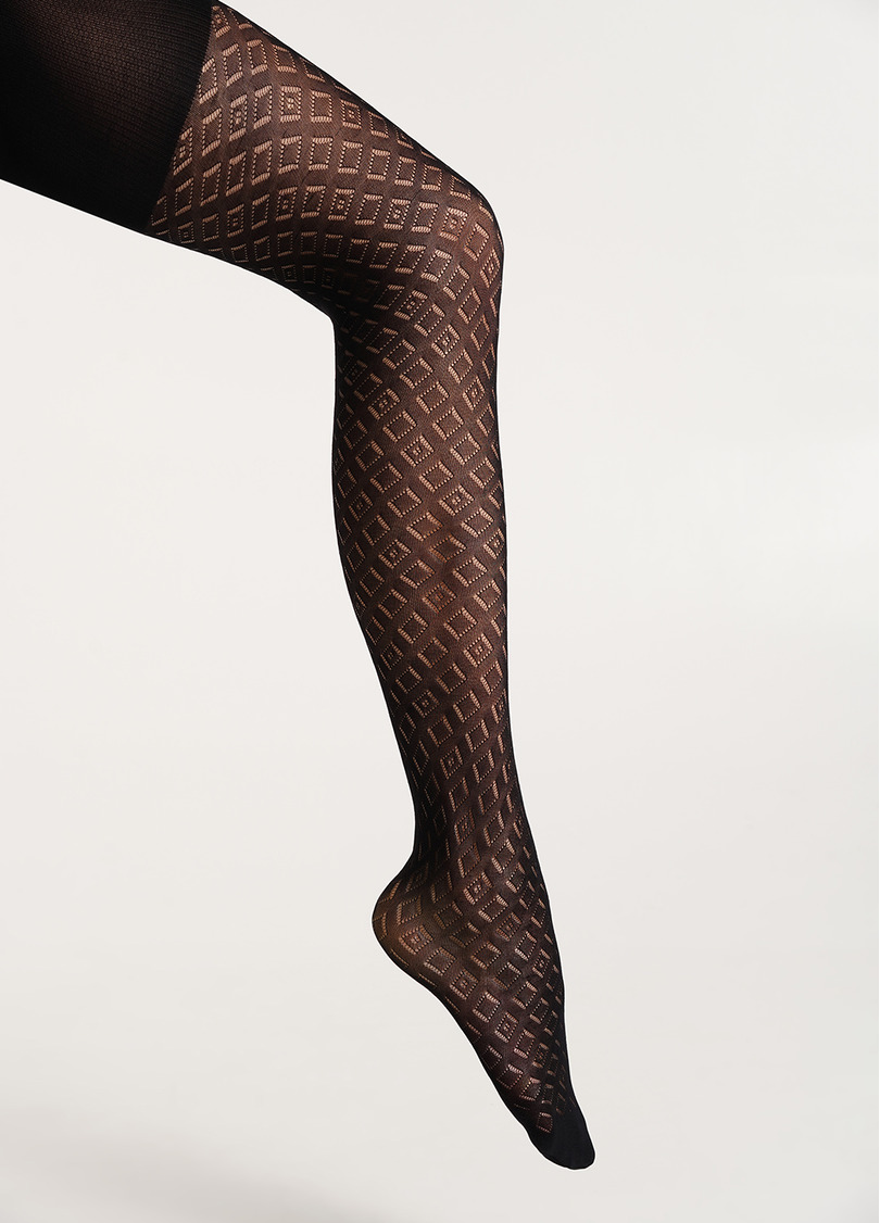 Ажурні колготки дитячі для дівчаток TRAISY KIDS 80 nero (чорний)