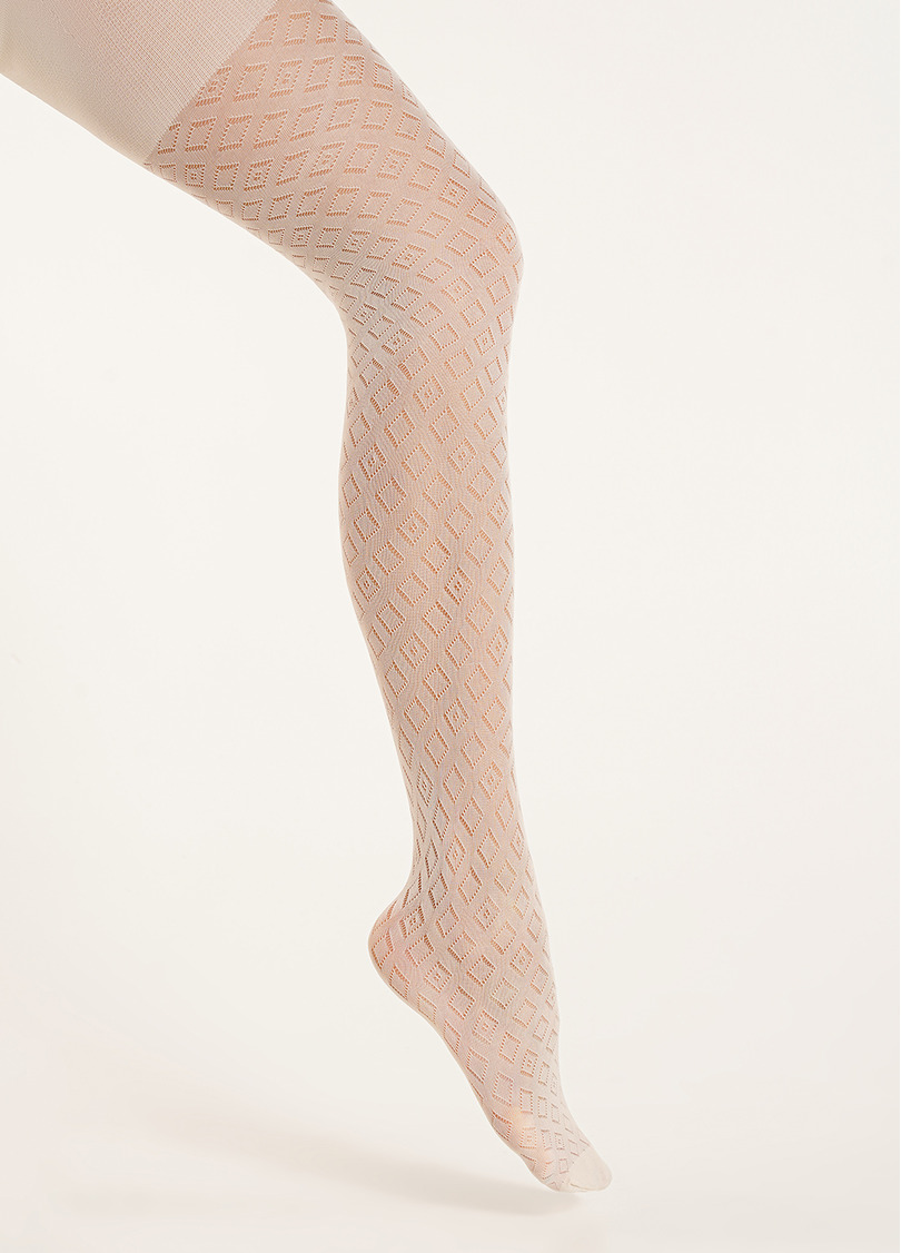 Ажурные колготки детские для девочек TRAISY KIDS 80 panna (бежевый)