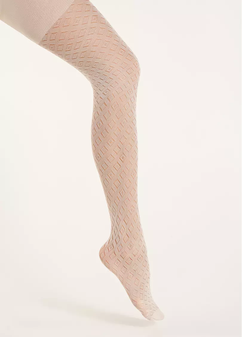 Ажурные колготки детские для девочек TRAISY KIDS 80 panna (бежевый)