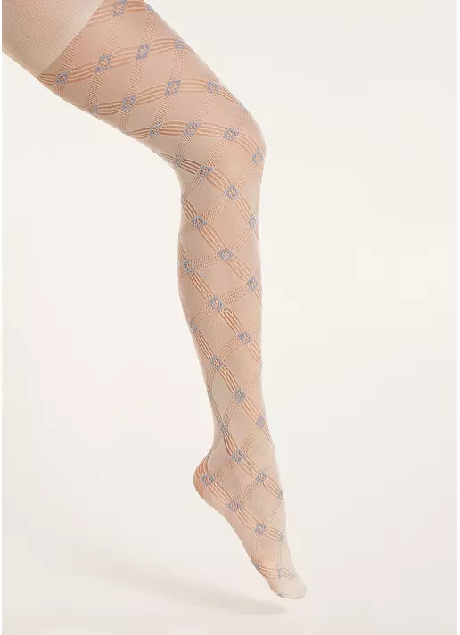 Детские колготки с плетеным узором TRAISY KIDS 80 (3) panna (бежевый)