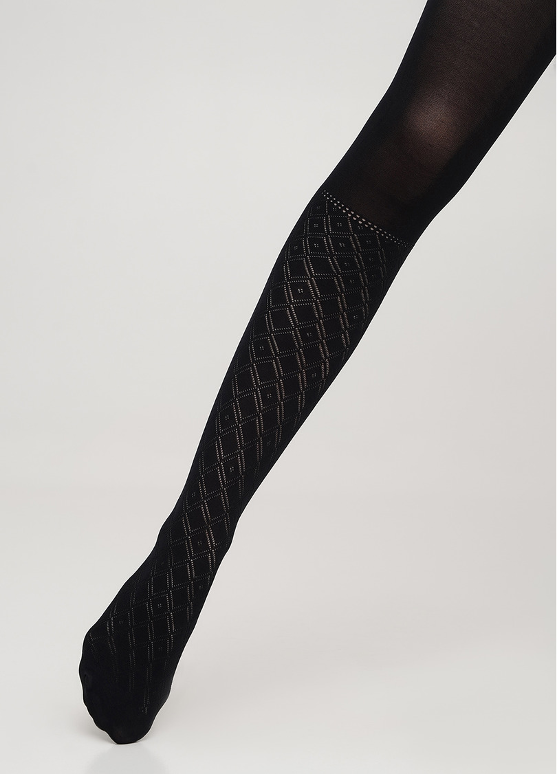 Детские колготки для девочек TRAISY KIDS 80 (4) nero (черный)