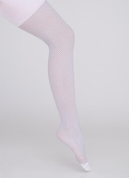 Детские колготки в сетку с люрексом TRAISY LUREX 80 (1) white (белый)