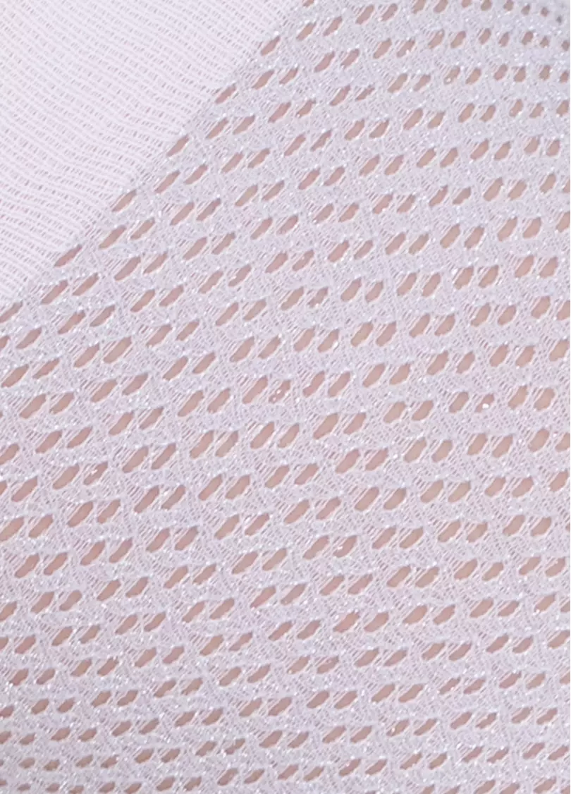 Дитячі колготки в сітку з люрексом TRAISY LUREX 80 (1) white (білий)