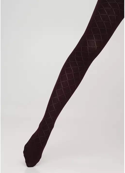 Детские ажурные колготки TRIXIE (1) marsala (бордовый)