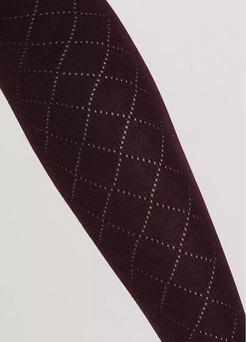 Детские ажурные колготки TRIXIE (1) marsala (бордовый)