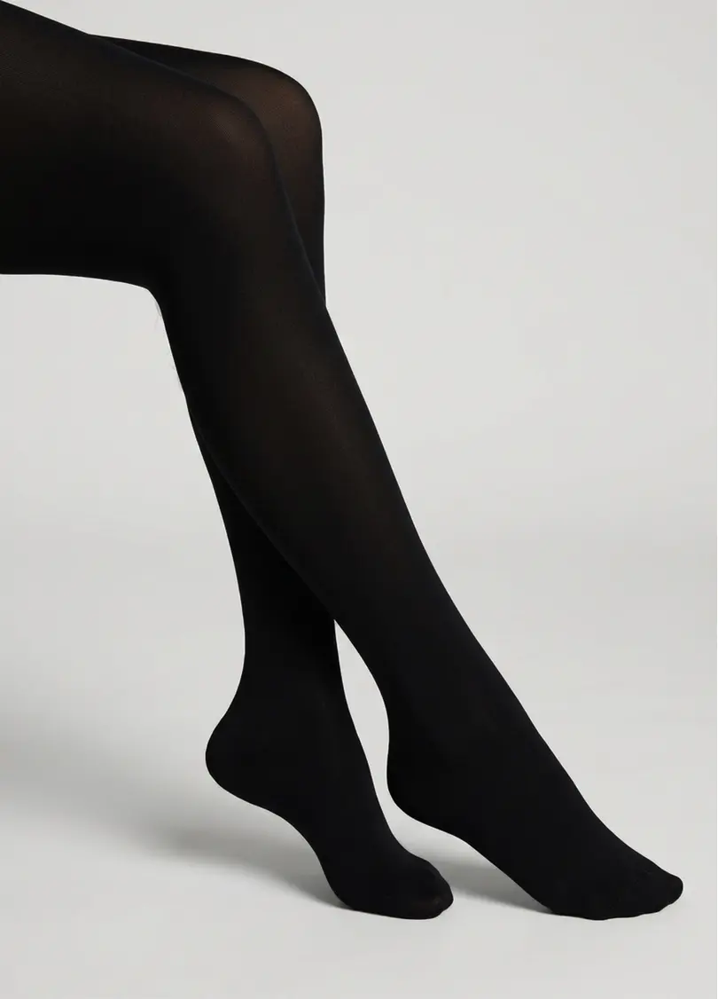 Детские теплые колготки BETTY 80 nero (черный)