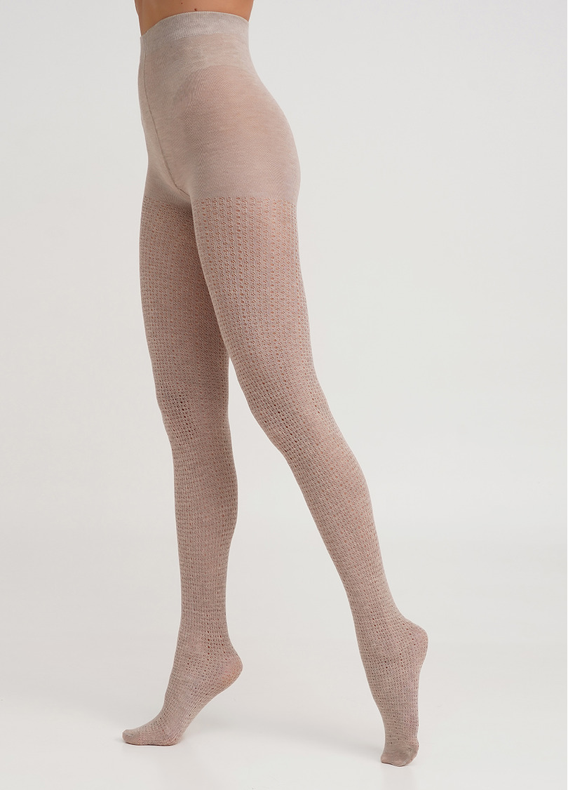 Колготки мягкие и теплые в сетку CASHMERE FASHION NET 120 (4) sand (бежевый)
